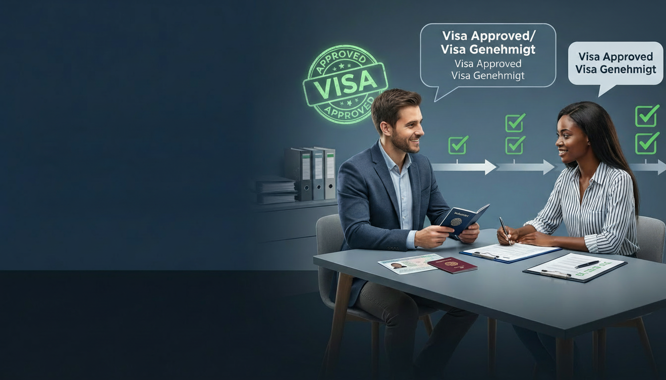 Visa-Dokumente und Stempel